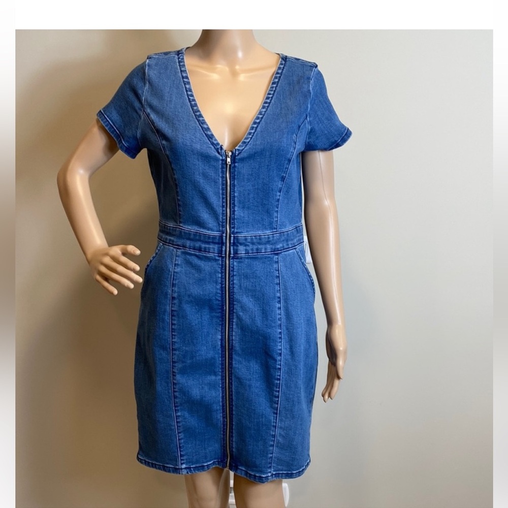 Guess Blue Denim Mini Dress